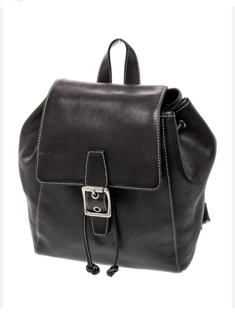 Coach Legacy Vintage Leather Small
Drawstring Backpack Purse, Black, Style #9569 - Picture 3 of 12
